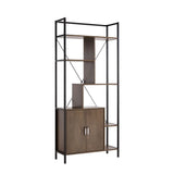 Modern Bookcase With Two Door Storage Cabinet With Two Shelves - Furniture Home Direct