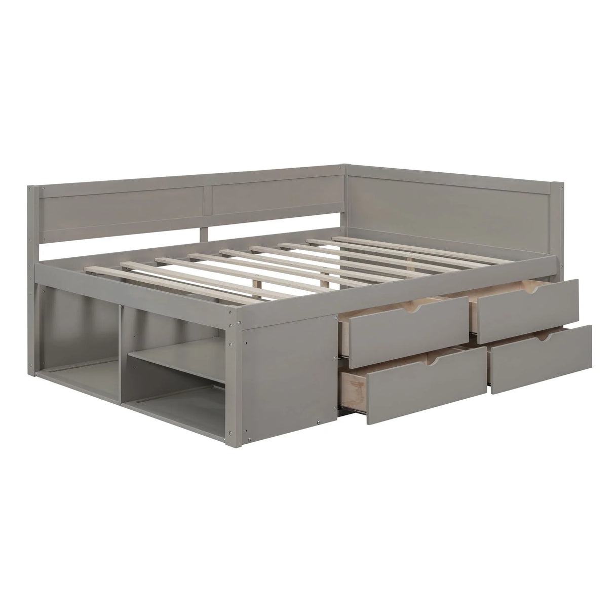 Daybed With Drawers And Shelves - Furniture Home Direct