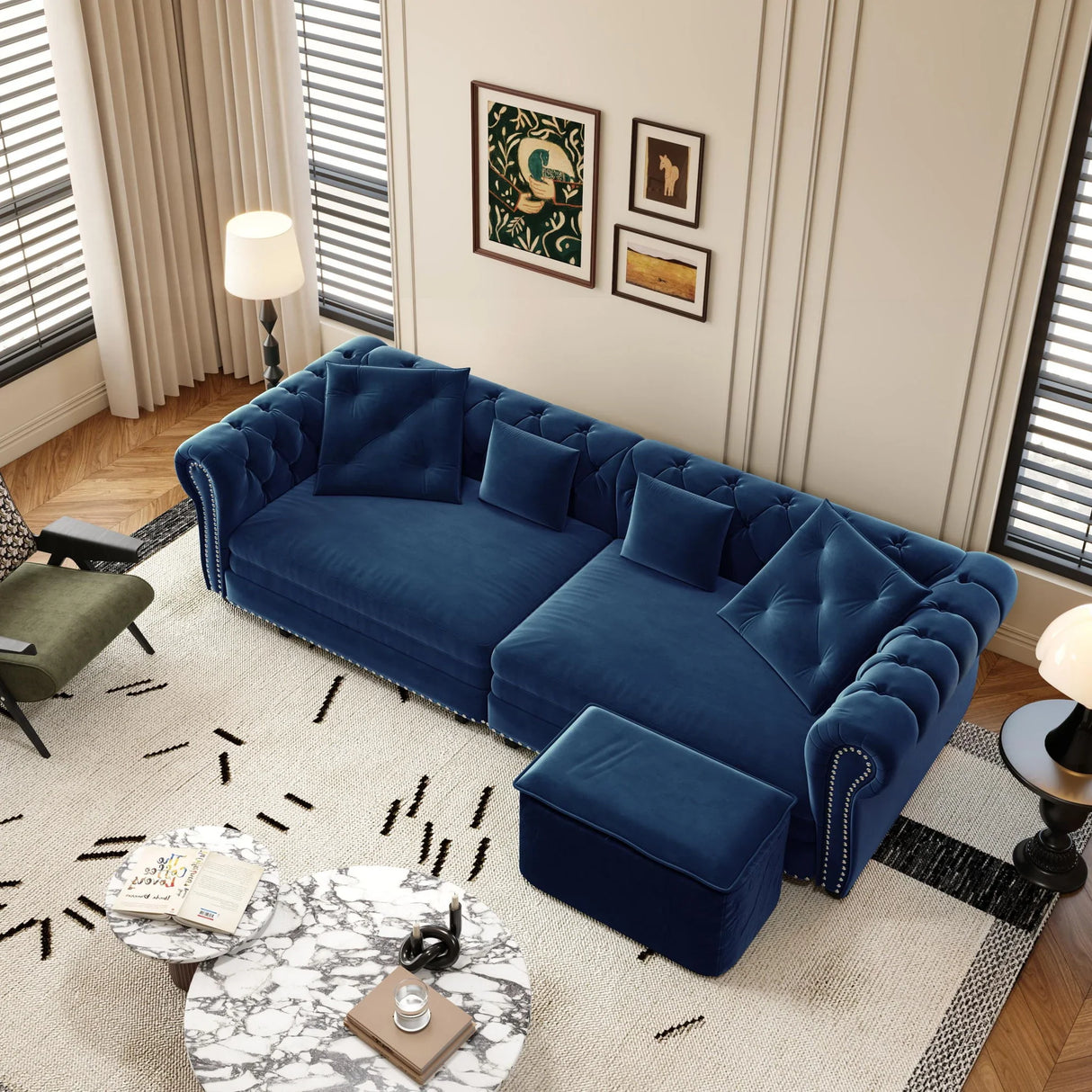 3 In 1 Pull Out Convertible Sleeper Sofa Bed - Furniture Home Direct