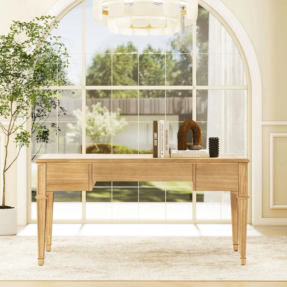Dauphin - 3 Drawer Executive Desk - Furniture Home Direct