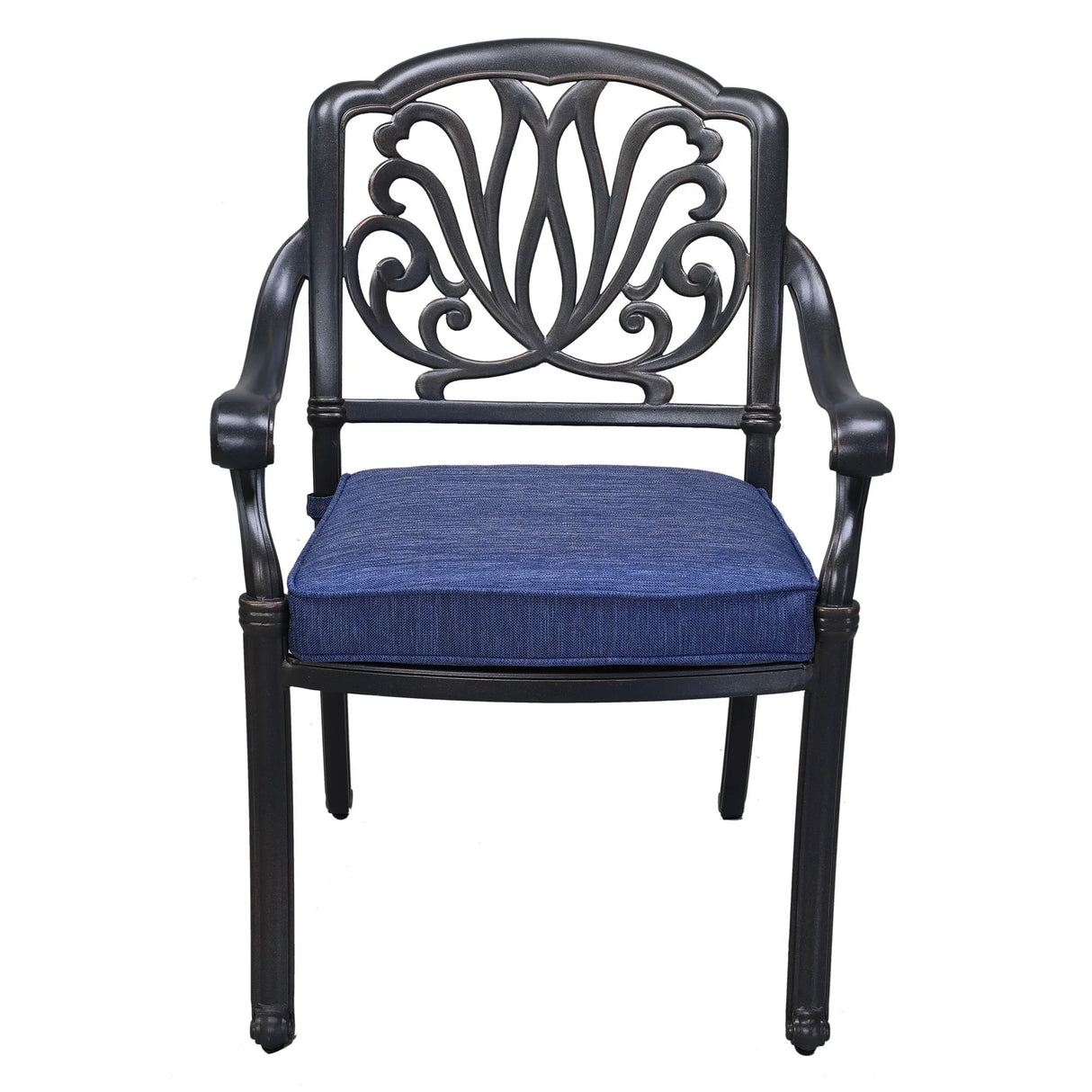 Rectangular Metal Dining Set With Cushions - Furniture Home Direct