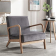 Classic Mid-Century Modern Accent Chairs, Open Framed Armchair With Cushioning - Furniture Home Direct