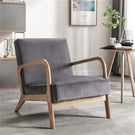Classic Mid-Century Modern Accent Chairs, Open Framed Armchair With Cushioning - Furniture Home Direct