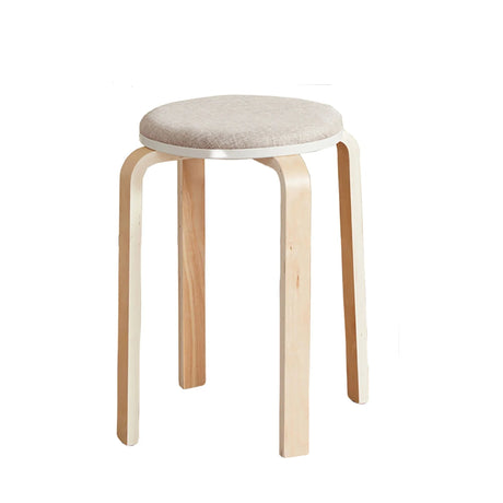 Stackable Round Backless Stools (Set of 4) - Furniture Home Direct