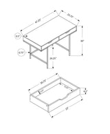Computer Desk For Home Office, Storage Drawers, Marble Look Contemporary & Modern - Furniture Home Direct