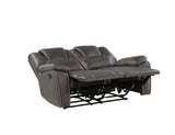 Katrine - 3 Piece Reclining Living Room Set - Charcoal - Furniture Home Direct