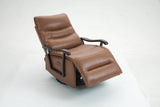 Swivel Rocker Recliner Power Glider Chair With Solid Wood Armrests, Extra Wide Reclining Sofa Chair Upholstered Living Room Single Sofa - Furniture Home Direct