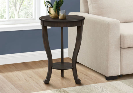 Accent End Table, 2 Tier, Traditional - Walnut - Furniture Home Direct