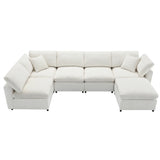 Modular Sectional Sofa With L Shaped Spacious Layout Beige - Furniture Home Direct