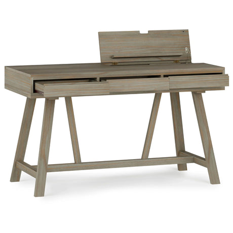 Bowman - Flip Up Desk - Distressed Gray - Furniture Home Direct