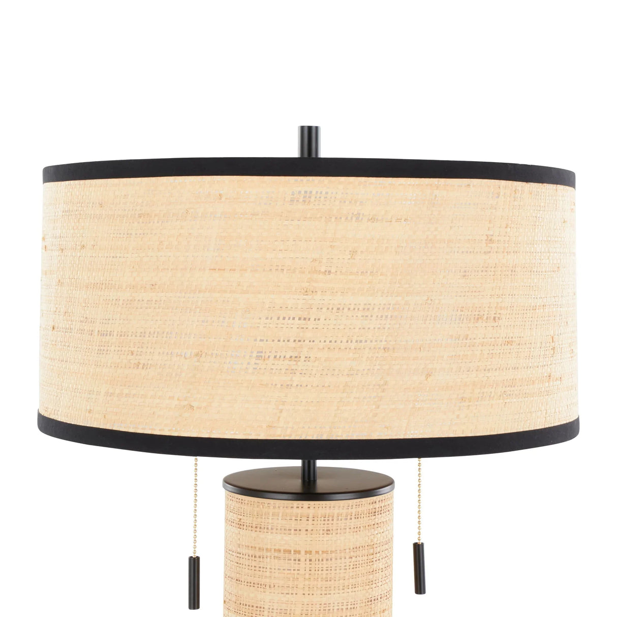 Cylinder - Rattan Contemporary Rattan Table Lamp - Furniture Home Direct