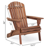 Adirondack Chairs Outdoor Folding Wooden Natural Brown - Furniture Home Direct