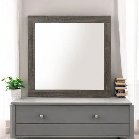 Avantika - Rustic Mirror - Gray / Oak - Furniture Home Direct