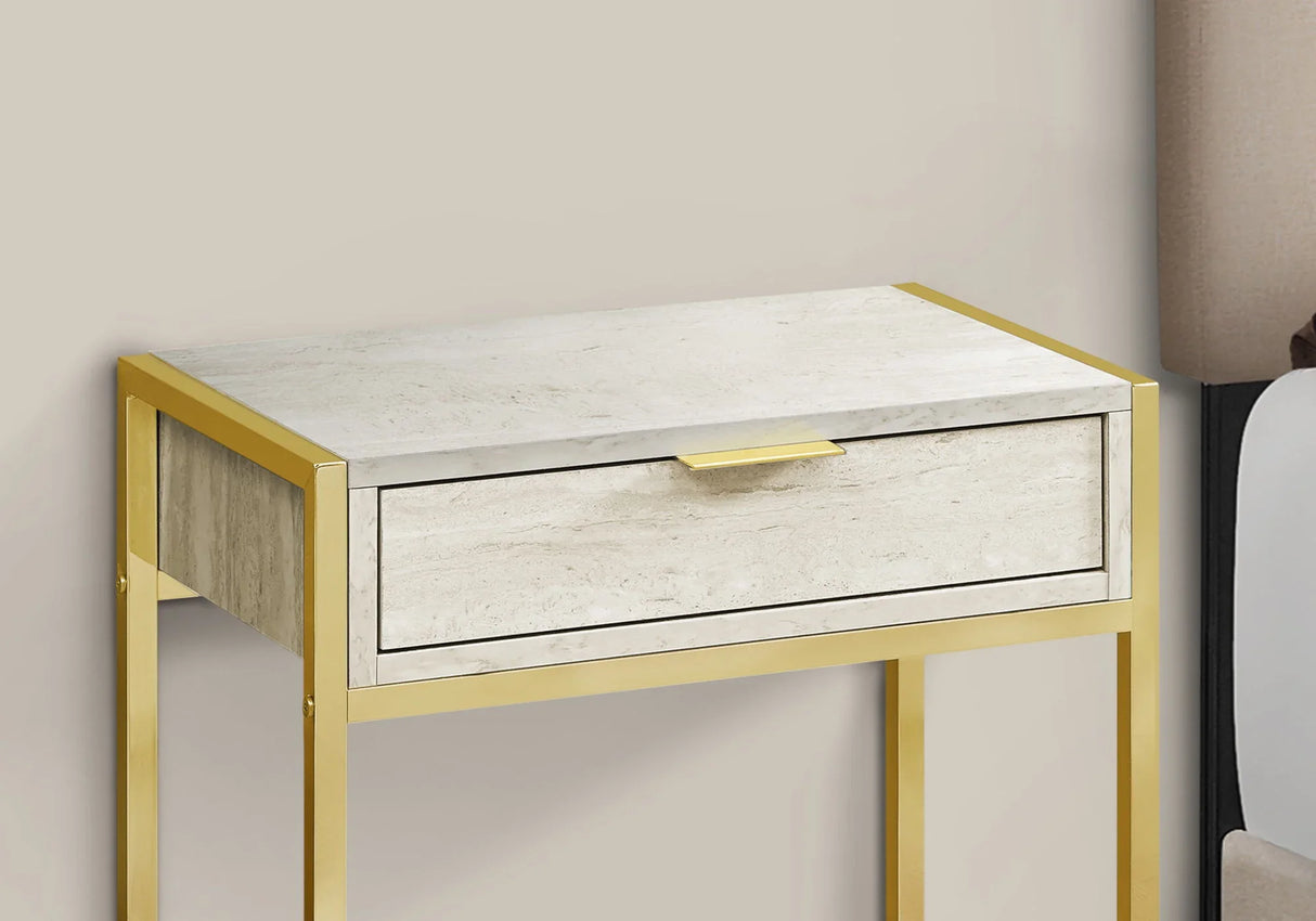 Accent Side Table, Storage Drawer, Spacious Tabletop - Furniture Home Direct