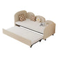 Modern Velvet Upholstered Daybed With Additional Bed Frame - Furniture Home Direct