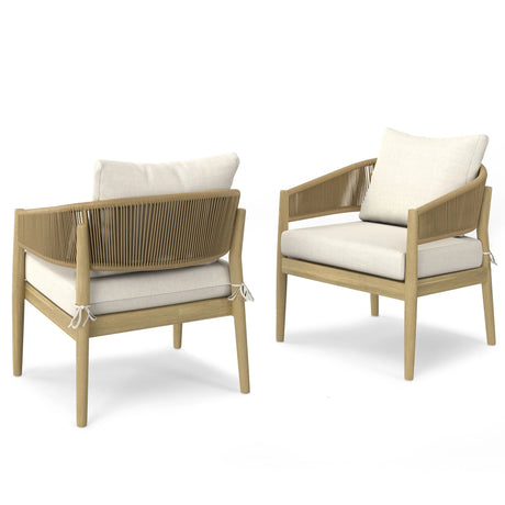 Bayshore - Outdoor Conversation Chair (Set of 2) - Natural - Furniture Home Direct