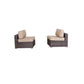 Wide Armless Outdoor Chairs With Cushions (Set of 2) - Furniture Home Direct
