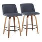 Toriano - Mid Century Modern, Counter Stool (Set of 2) - Furniture Home Direct