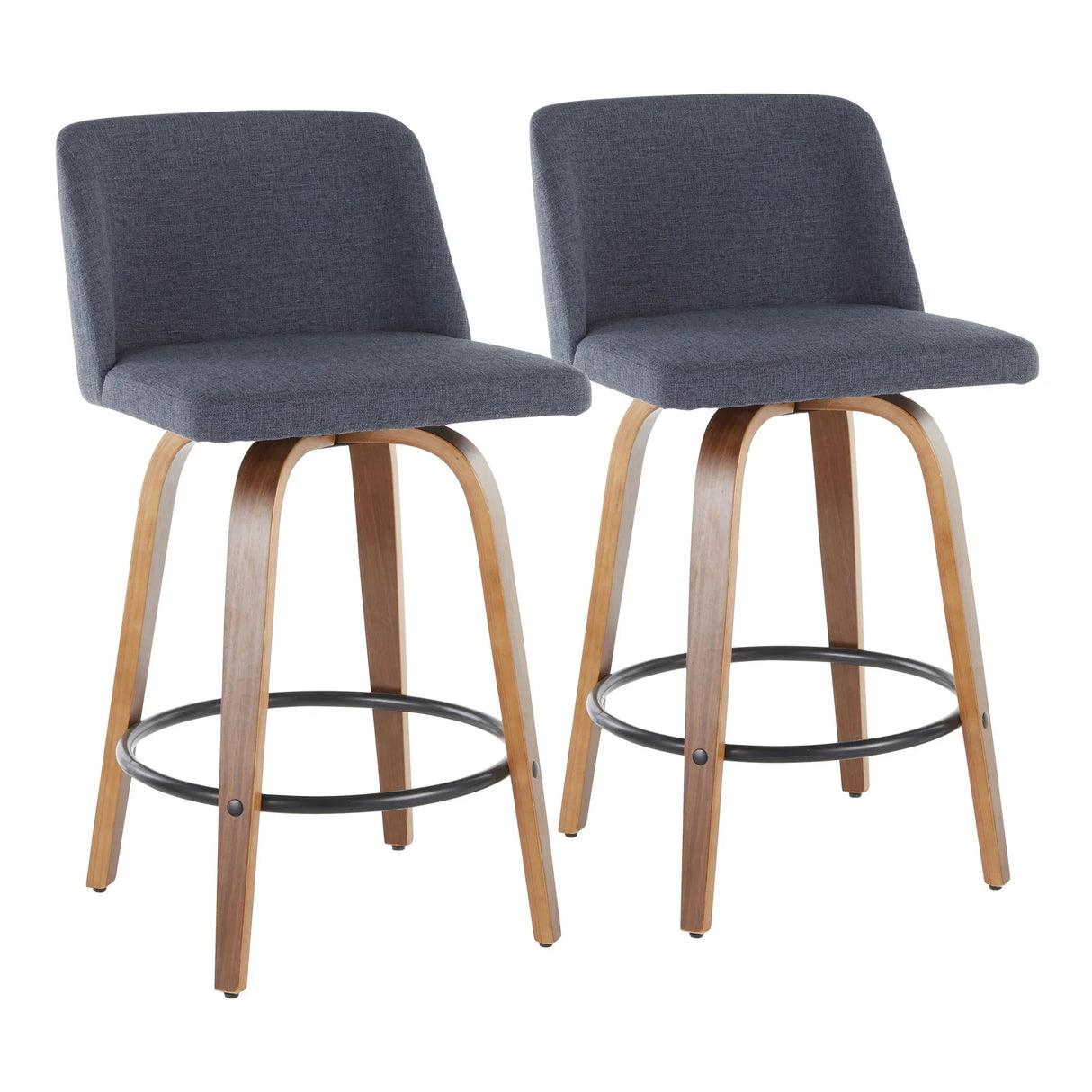 Toriano - Mid Century Modern, Counter Stool (Set of 2) - Furniture Home Direct