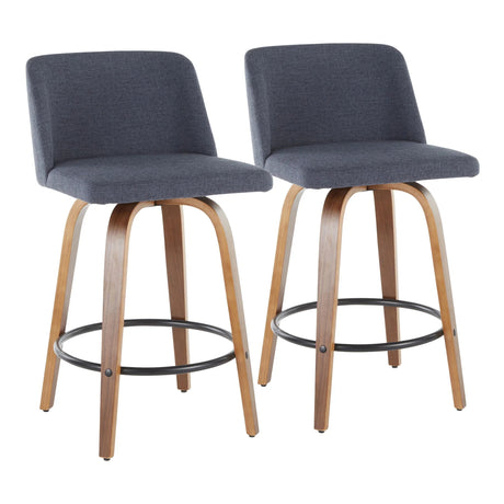 Toriano - Mid Century Modern, Counter Stool (Set of 2) - Furniture Home Direct