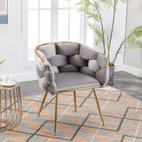 Luxury Modern Simple Leisure Velvet Single Sofa Chair Bedroom Lazy Person Household Dresser Stool Manicure Table Back Chair - Furniture Home Direct