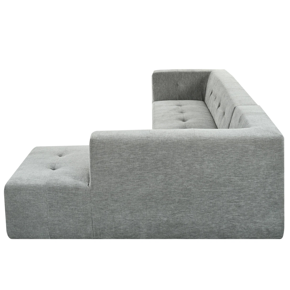 Modular Sectional Sofa in Chenille for Living Rooms Gray - Furniture Home Direct