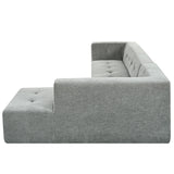 Modular Sectional Sofa in Chenille for Living Rooms Gray - Furniture Home Direct
