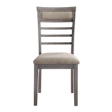 Dining Set Rectangular Table with Padded Chairs Gray - Furniture Home Direct