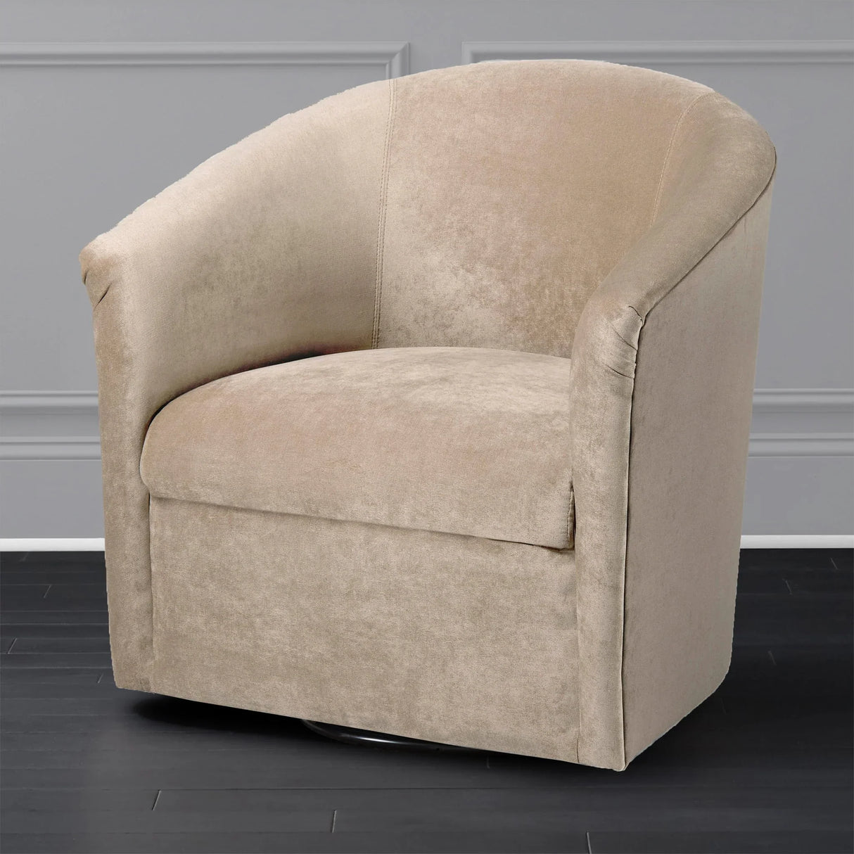 Eden - Swivel Chair With Microfiber Upholstery And Hardwood Frame - Furniture Home Direct