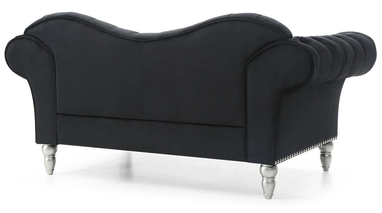 Elegant Round Arm Loveseat - Furniture Home Direct