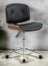 Camila - Synthetic Leather Office Chair - Black - Furniture Home Direct