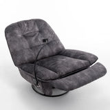 Modern Swivel Gliding Recliner Chair With Rocking Function And Phone Holder, Large Comfortable - Furniture Home Direct