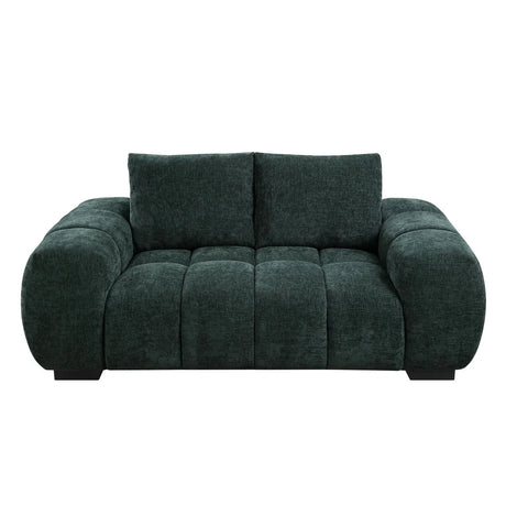 Ferrand - Chenille Loveseat - Green - Furniture Home Direct