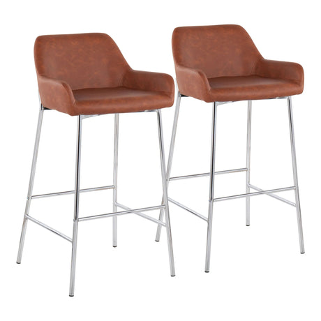 Daniella - Contemporary Fixed Height Bar Stool (Set of 2) - Furniture Home Direct