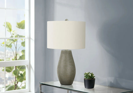 Lighting, Table Lamp, Resin, Contemporary - Gray - Furniture Home Direct