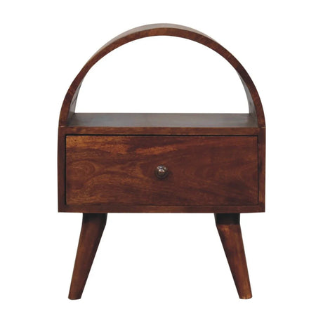 Dome Bedside Table - Brown - Furniture Home Direct