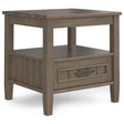 Lev - End Table With Bottom Drawer - Smoky Brown - Furniture Home Direct