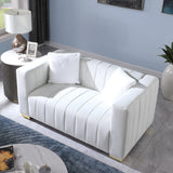 Modern Loveseat - White - Furniture Home Direct