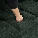 Sectional Sofa Modular Tufted Chenille Upholstery Green - Furniture Home Direct