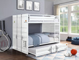 Cargo - Full Bunk Bed With Trundle - White - Furniture Home Direct