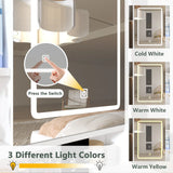Vanity Desk With Lights and Ample Storage Drawers White - Furniture Home Direct