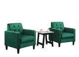 Hale - Velvet Armchairs And End Table Living Room (Set of 3) - Furniture Home Direct