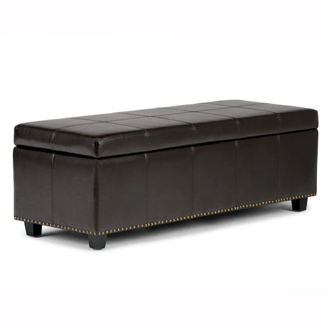 Kingsley - Upholstered Large Storage Ottoman - Furniture Home Direct