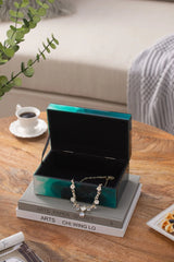 Bethany - Aqua Jewelry Box, Stackable Decorative Storage Boxes & Lids - Furniture Home Direct