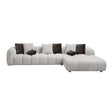 Manilla - Sectional Sofa With 8 Pillows - Ivory White - Furniture Home Direct