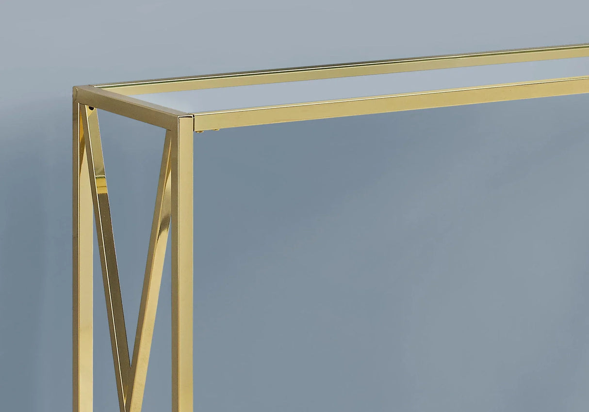 Accent Console Table For Entryway, Contemporary & Modern - Gold - Furniture Home Direct