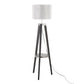 Compass - Mid Century Modern Floor Lamp With Shelf - Furniture Home Direct