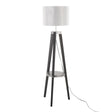 Compass - Mid Century Modern Floor Lamp With Shelf - Furniture Home Direct