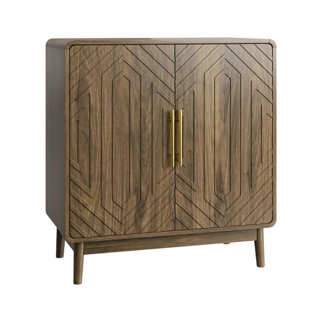 Sideboard Buffet Cabinet With Carved Doors And Adjustable Layer Board - Furniture Home Direct