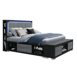 Messa - Bed With Storage Features And LED Lighting - Furniture Home Direct